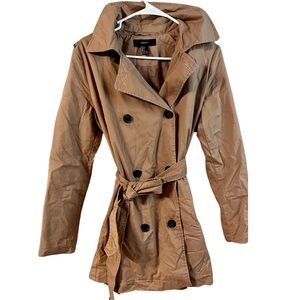 FOREVER 21  Trench coat Tan Size Small